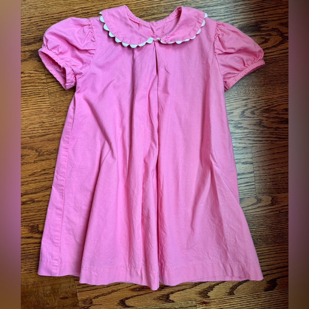 Southern Sunshine Pink Peter Pan Collar Pink Dress 3t